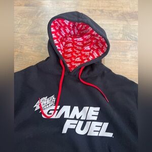 Mountain Dew Amp Game Fuel Hoodie Sweatshirt. Mens XL. Black.